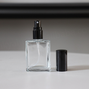 Hot Empty Square Glass <b>Perfume</b> <b>Bottles</b> 15ml Aluminum Nozzle Rectangle Screw Refill Glass <b>Bottles</b> - Product Image 2