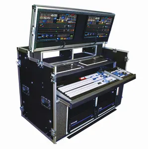 double rack flight case work box table road case workbox flight case