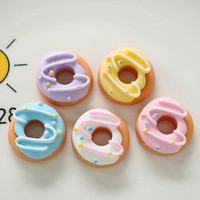 Diy donat lucu Resin pipih bahan Resin pengisi untuk dekorasi