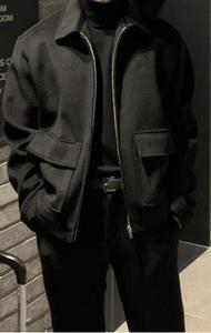 Veste décontractée en velours côtelé en laine, col montant, style <span class=keywords><strong>anglais</strong></span>, coupe ample, tendance coréenne, élégante, pour <span class=keywords><strong>homme</strong></span>, automne - Product Image 2