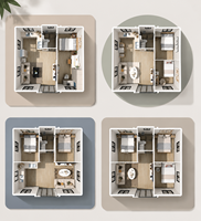 Casa Contenedor Expandible Premium de 40 pies con 4 Dormitorios para Familias Numerosas, Residencia Modular Prefabricada
