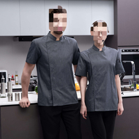 Nouvelle veste de chef unisexe à manches courtes ou longues, pour restaurant, boulangerie, traiteur, vêtements de travail, vêtements de cuisine pour femmes