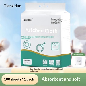 Tianziduo – Chiffon de nettoyage jetable en tissu non tissé épaissi, double usage (humide et sec), à suspendre, pour cuisine - Product Image 3
