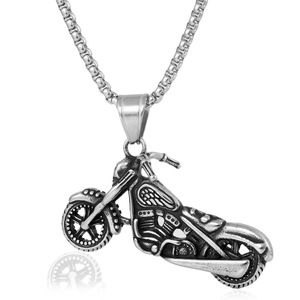 Yunnique-collar con colgante de motocicleta de acero inoxidable para hombre, estilo Punk Retro, regalo, joyería, accesorio de moda - Product Image 1