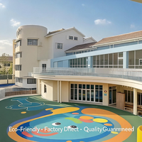 Système synthétique en PU de haute qualité personnalisé, terrain de sport EPDM multicolore, terrain de jeu universitaire personnalisé, certifié IAAF