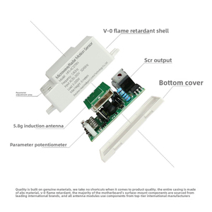 Interruptor de Inducción por <span class=keywords><strong>Radar</strong></span> de Microondas Pequeño para Detección de Cuerpos Humanos en Pasillos y Vehículos, Alcance de 1.5-15m, Protección Contra el Sol y el Frío - Product Image 3