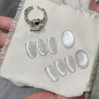 Vente flash Gel UV/LED œil de chat en jade blanc OEM/ODM Couleurs nues brillantes Kit complet professionnel pour ongles