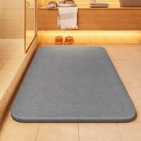 Tapis de bain en diatomite rigide, épais, couleur unie, antibactérien, anti-moisissure, séchage rapide, antidérapant, personnalisé, nouveau modèle 2026 pour salle de douche