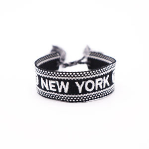 Pulseras <span class=keywords><strong>de</strong></span> la Amistad Ajustables con Letras Bordadas, Correa Tejida para la Muñeca, Regalos para Mejores Amigos - Product Image 2