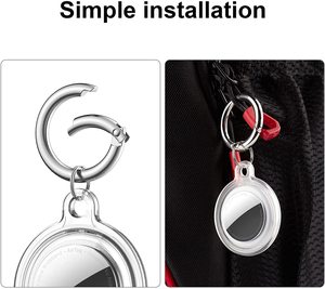 Tituo Trong Suốt TPU Hiệu Suất Cho Không Khí Tag Keychain Chủ Trường Hợp <span class=keywords><strong>4</strong></span> Gói Không Thấm Nước Airtag Trường Hợp - Product Image 2
