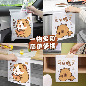 Cute Little Mouse Kapibala Desk Trash Bag S Size Drawstring For Students Office Dormitory Use - Product Image 4