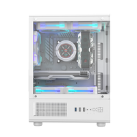 ALSEYE Square Shape Computer Case 240 Cooler White Color PC Case With Glass Window