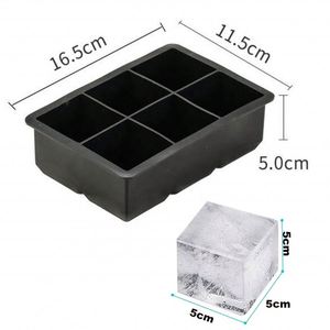 Molde de Silicona para Cubitos de Hielo, 6 Cavidades, Flexible, para Whisky y Cócteles, Reutilizable, Libre de BPA, Fácil de Desmoldar, para Bebidas Frías en el Congelador o la Cocina - Product Image 3