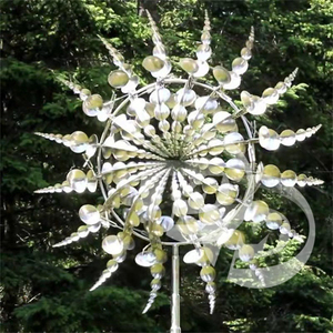 ประติมากรรมลมหมุนสแตนเลสสำหรับตกแต่งสวน งานศิลปะโลหะกลางแจ้ง พร้อมไฟ LED - Product Image 4