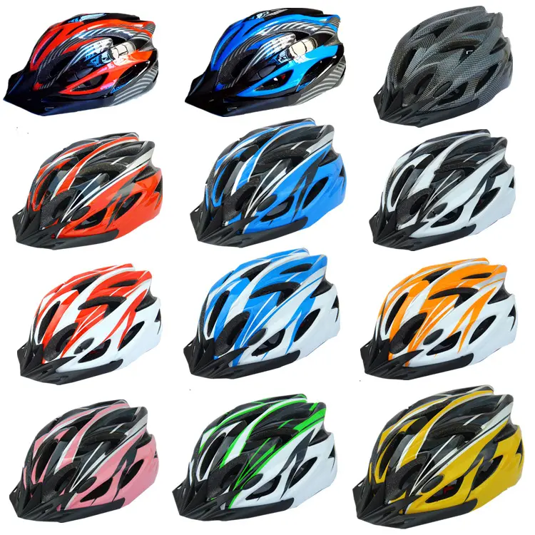 OEM Helm Sepeda Dewasa, Helm Sepeda Gunung dengan Visor Olahraga 18 Lubang Angin Dapat Disesuaikan Ringan