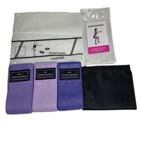 Bandes de Résistance en Tissu Polyester de Haute Qualité pour Exercices de Yoga, Étirements et Entraînement des Fessiers et des Hanches, Type Boucle, 15-50 lb