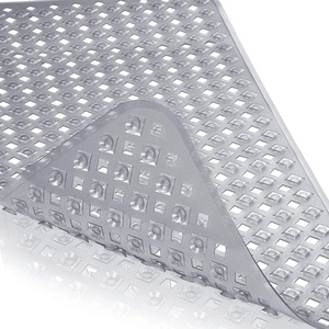 Tappetino da bagno in PVC ventose antisdrucciolevoli <span class=keywords><strong>per</strong></span> <span class=keywords><strong>doccia</strong></span> lavabili e lavabili con tappetino da bagno <span class=keywords><strong>per</strong></span> bagno, trasparente grigio - Product Image 1