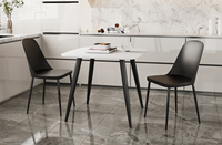Chaise de salle à manger en plastique au design contemporain, résistante aux intempéries pour l'utilisation dans le jardin ou sur la terrasse