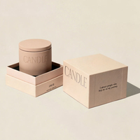 Boîte cadeau magnétique pour bougies avec impression de logo personnalisé, couvercle à rabat magnétique, parfumée, en papier, fermeture magnétique pour bougies