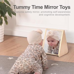 Specchio Bifacciale per Neonati, Giocattolo Sensoriale <span class=keywords><strong>Montessori</strong></span> per Attività Facciale, per Bambini dai 6 Mesi in su - Product Image 5
