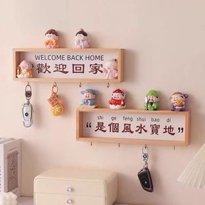 <b>Wall</b> Mounted Key <b>Storage</b> Rack Rectangle Entryway Organizer Multifunction Neatening <b>Storage</b> <b>Hanging</b> Rack For Home Doorway - Product Image 3