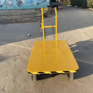 Material Handing Equipment Supplier Electric Hand Cart Powered Warehouse Hand Trolley Cart