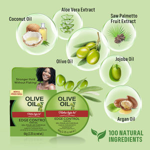 Hot Selling Olive Oil Produtos para o cabelo Styling Cera Cabelo Hidratante Durable Edge Control Ajuste <span class=keywords><strong>Gel</strong></span> Com Material Transparente - Product Image 2