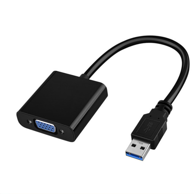 Brand New USB to VGA Adapter Cable HD Projector Converter with Oxygen-free Copper 1080p for Laptop