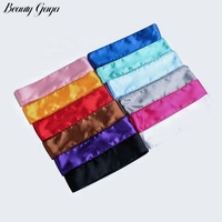 100% Seide Soft Satin Stirnband für Frauen Lange Haar verlängerung Bündel Kopf wickel