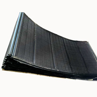 Grille filtrante en acier au manganèse à auto-nettoyage, composite PU, anti-colmatage, à fils croisés, pour l'agrandissement des sables miniers
