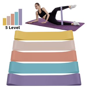 Set tali resistensi warna kustom elastis hidup untuk gelang peregangan kebugaran rumah - Product Image 4