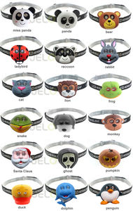 Lovely Panda Kids Animal 2 LED Headlamp Regalos para niños con Dino Lion Dog Shark Cat Monkey Outdoor Otros Camping Senderismo Light - Product Image 3