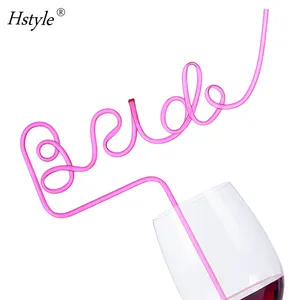 Bridesmaid Party Supplies Pink Bride Straw For Bachelorette Party Best Bridal Shower Decoration Letter Straw Bridesmaid Gifts