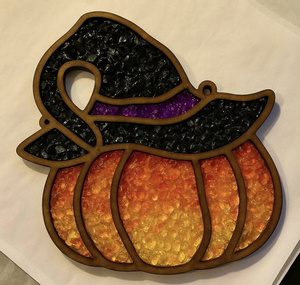 Accendi il Mistero delle Notti di Halloween: Decorazione in Vetro per Braciere da Esterno - Product Image 1