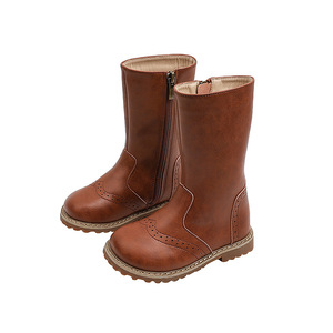 Fashion Autumn Microfiber Leather Plush Warm Children's Knight Zipper Winter Kids Boots <b>Knee</b> Girl <b>High</b> Boots - Product Image 5