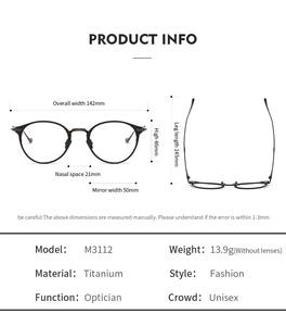 M3112 日本製プレート光学二色ソリッドアクリル軽量フルリムメガネフレーム - Product Image 4