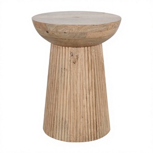 Modern Eco-Friendly Durable Marble Top Mango Wood Side Table Handmade for <b>Bedroom</b> Living Room & Hotel Use - Product Image 1
