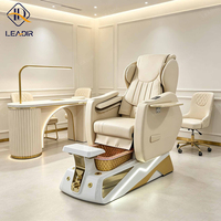Fauteuil de pédicure moderne inclinable et réglable électriquement avec massage pour salon de manucure