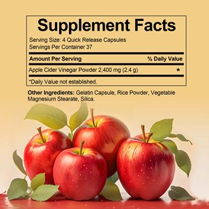 Cápsulas de Vinagre de Sidra de Manzana en Oferta, Contienen Polvo de Vinagre de Sidra de Manzana, Favorecen una Digestión Saludable, Cápsulas para Bajar de Peso - Product Image 2
