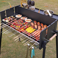 Kompor BBQ Rumah Tangga, Rak Barbekyu Luar Ruangan Tanpa Asap Arang Barbekyu Halaman BBQ Portabel