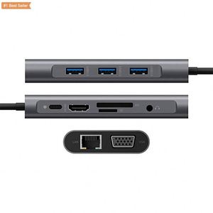 Tùy chỉnh 10 Cổng USB C 3.0 Pro HUB Adapter mltiport Loại C Adapter sạc Hub trạm dock 10 trong 1 loại C Power Adapter - Product Image 3