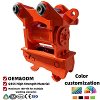 Acoplador Rápido Hidráulico Giratorio e Inclinable para Excavadora de 0.8-20 Toneladas, Inclinación de 180 Grados, Doble Bloqueo, para Sistema de Accesorios PowerTilt