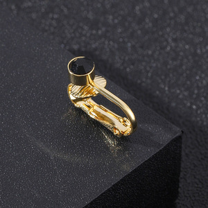 Clip de Piercing <span class=keywords><strong>Falso</strong></span> para <span class=keywords><strong>Ombligo</strong></span>, Estilo Sencillo y Moderno, con Exquisito Zirconia Cúbica Azul, Clip de Piercing <span class=keywords><strong>Falso</strong></span> para Cartílago - Product Image 2