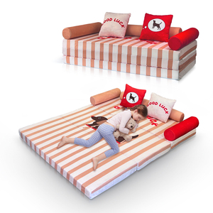 Moderne Beau Design 1.5M/1.8M <span class=keywords><strong>Convertible</strong></span> Confort Mousse Enfants Canapé Chaise Lit Usine En Gros Amovible Fermeture Éclair Couverture Souple - Product Image 1