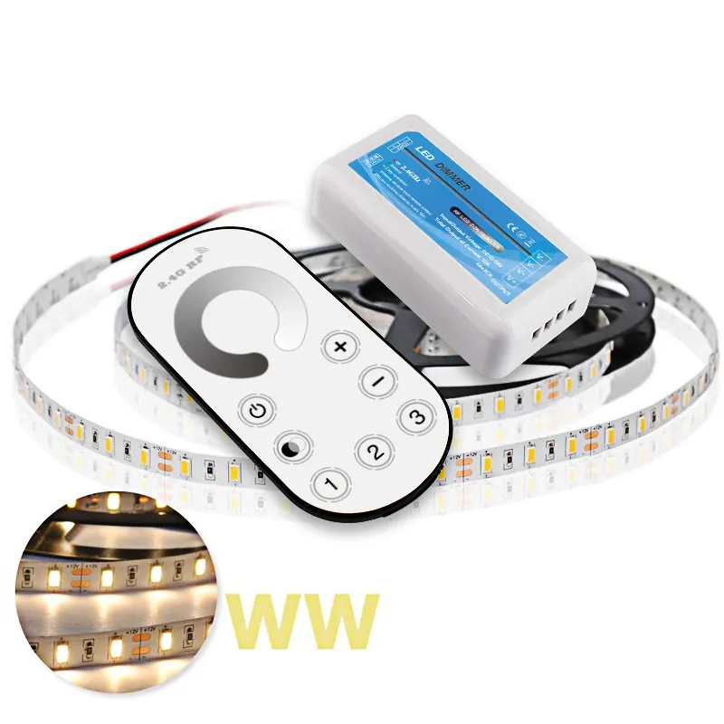 Atenuador remoto táctil para tira de luces Led Smd 5050 2,4, interruptor de atenuación Rf de 2835G, 3 zonas, Dc12-24V