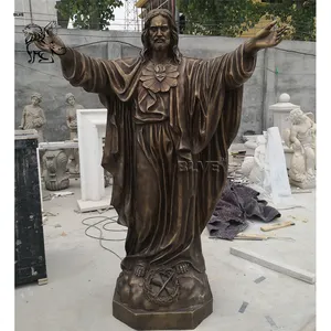 실물 크기 기독교 조각 청동 예수 동상 야외 가톨릭 종교 동상
