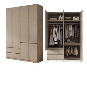 Master Bedroom <b>Wardrobe</b> <b>Large</b> Capacity Floor To Ceiling Storage Cabinet Simple Solid Wood Particleboard One Door Design - Product Image 1