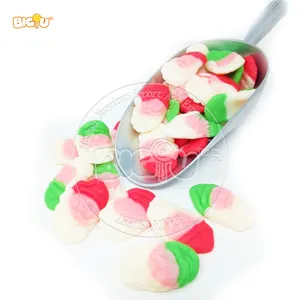 Süßigkeitenhersteller Weihnachten Weihnachtsmann geformt fruchtig gefärbt Gummibärchen Feiertag Süßigkeiten