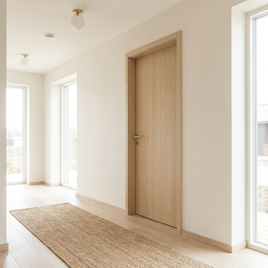Porte intérieure en bois pour salle <span class=keywords><strong>de</strong></span> bain, anti-humidité, insonorisée, finition enduite <span class=keywords><strong>de</strong></span> film PVC, étanche, à âme pleine, pour chambre et appartement - Product Image 3