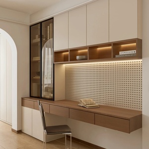 Ensemble de meubles de chambre à coucher pliables minimalistes Rn Custom Home, commode et bureau d'ordinateur pour salon ou villa - Product Image 1